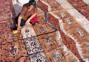 Kupesi Print with Hand-painting Overlay